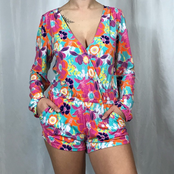 Macbeth Collection by  Margaret Josephs Pants - Macbeth Collections Tropical Long Sleeve Romper